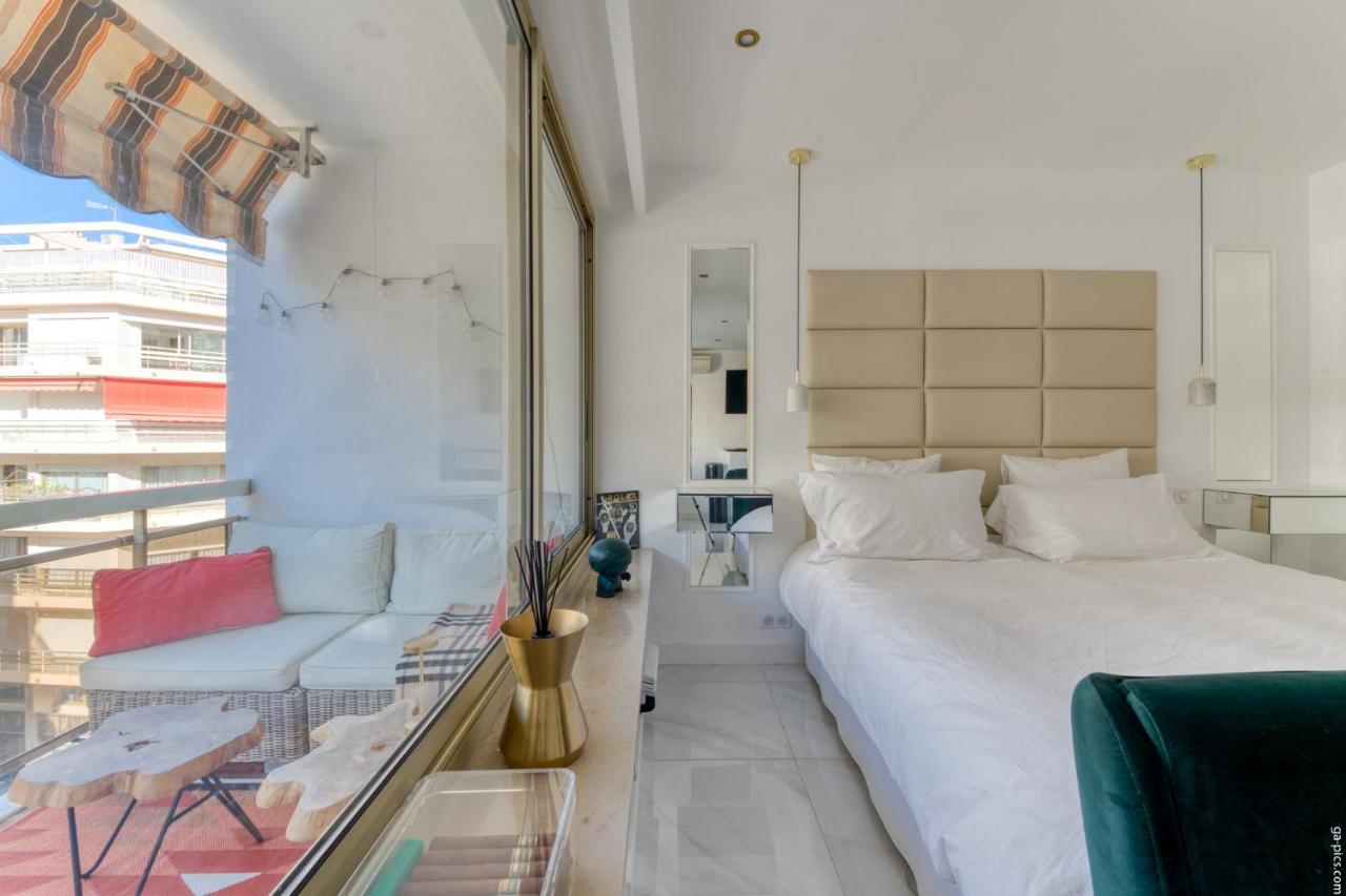 Luxury Maubourg - Vue Mer - Croisette 50M Plage - Clim - Terrasse Канни Екстер'єр фото